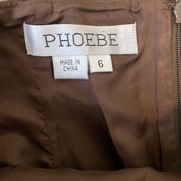 Phoebe Brown Ruffle Hem Pencil Skirt With Pink Stripes - Picture 3 of 9